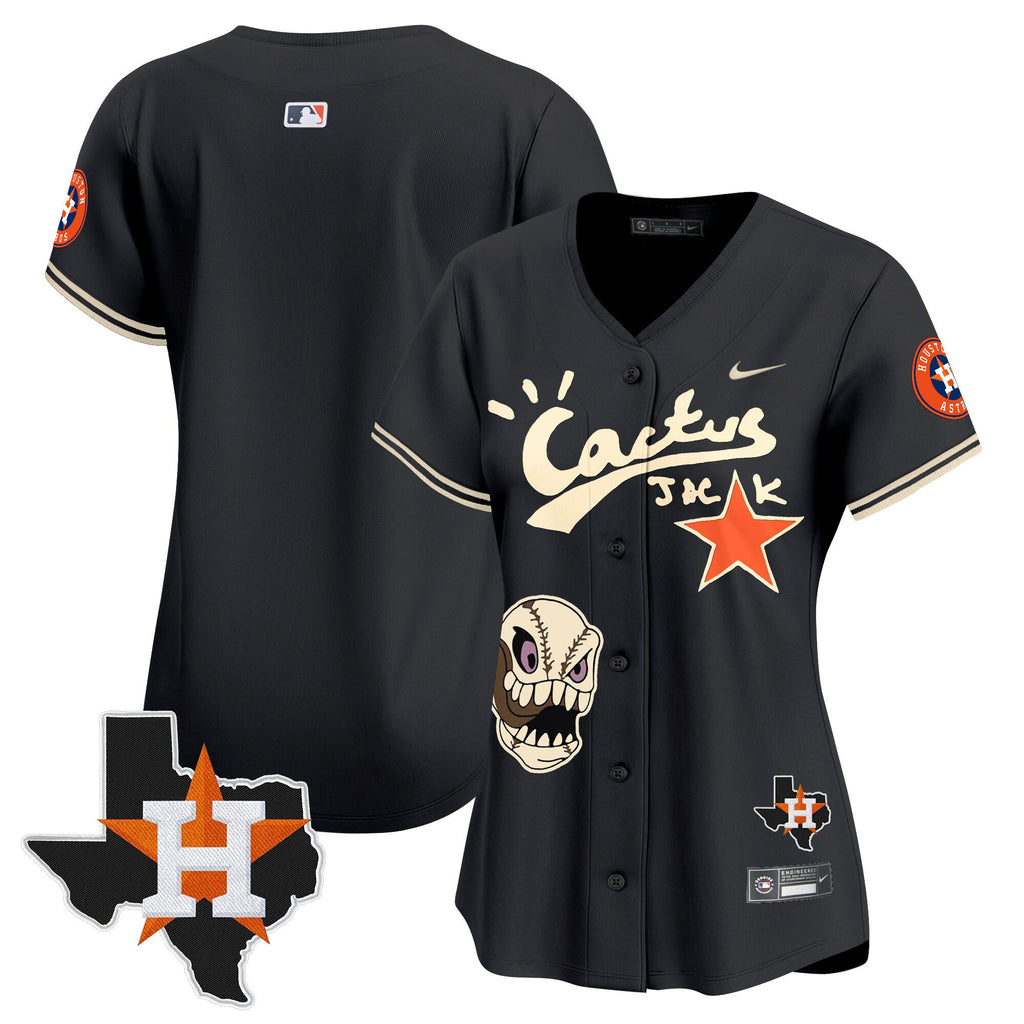 Women’s Houston Cactus Jack Patch Vapor Premier Limited Jersey
