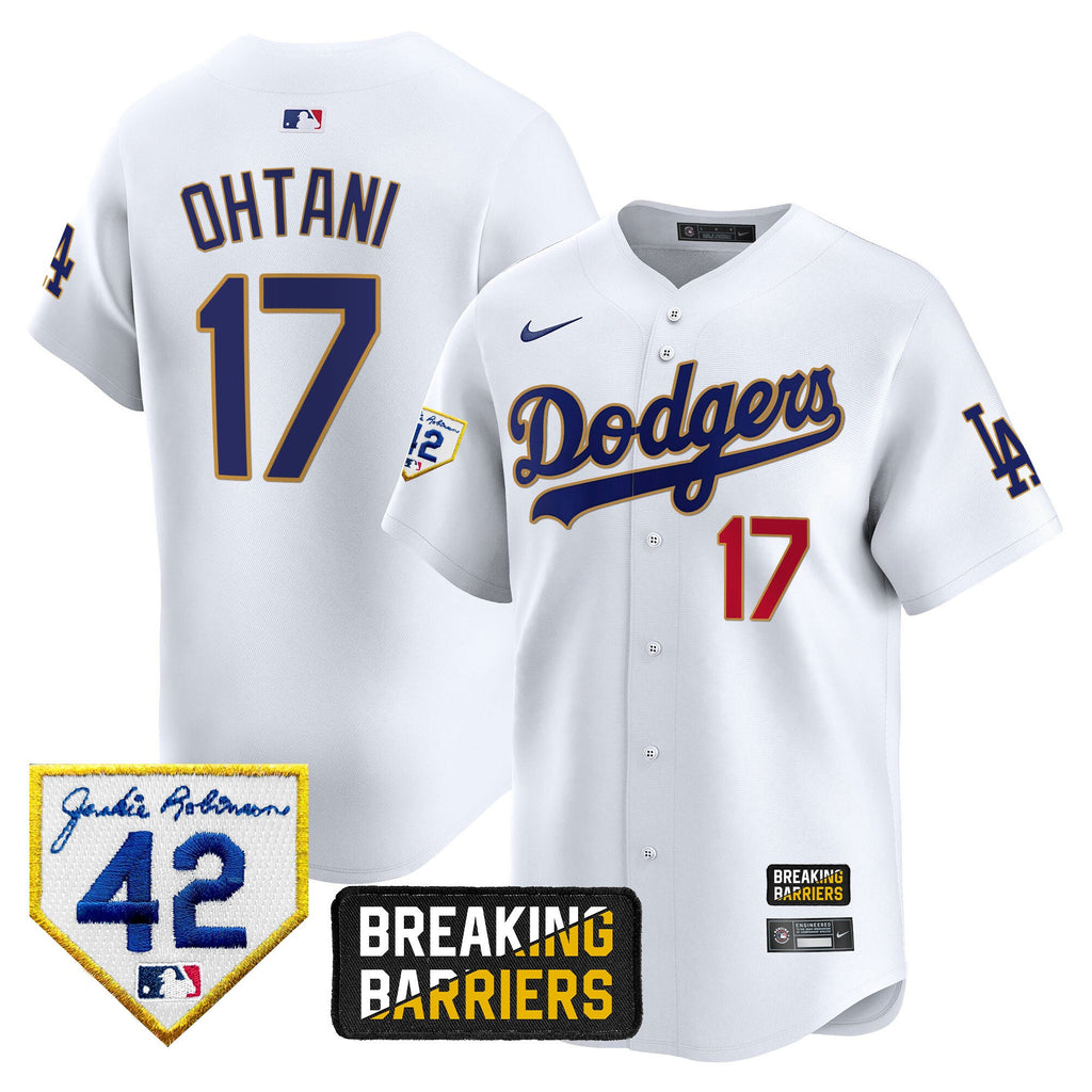 Men’s Jackie Robinson Breaking Barriers Patch Vapor Premier Limited Jersey