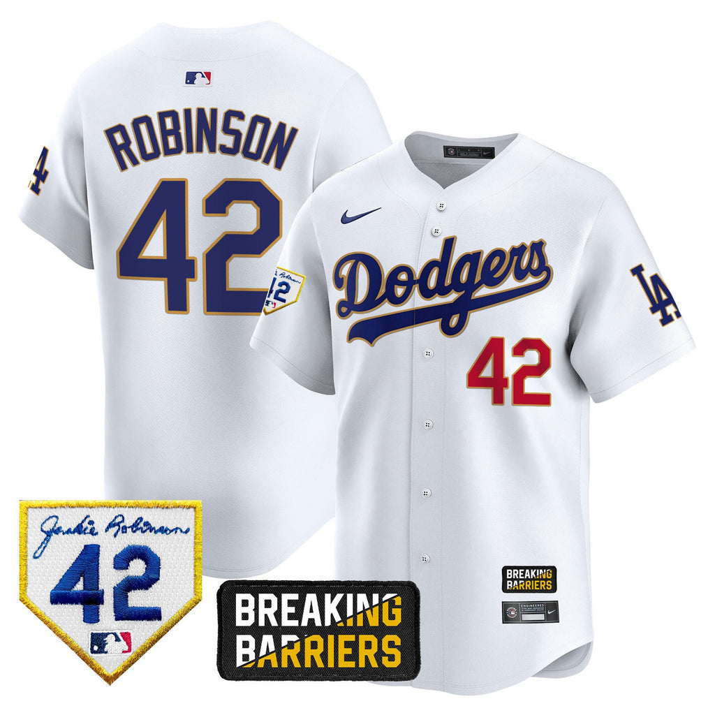 Men’s Jackie Robinson Breaking Barriers Patch Vapor Premier Limited Jersey