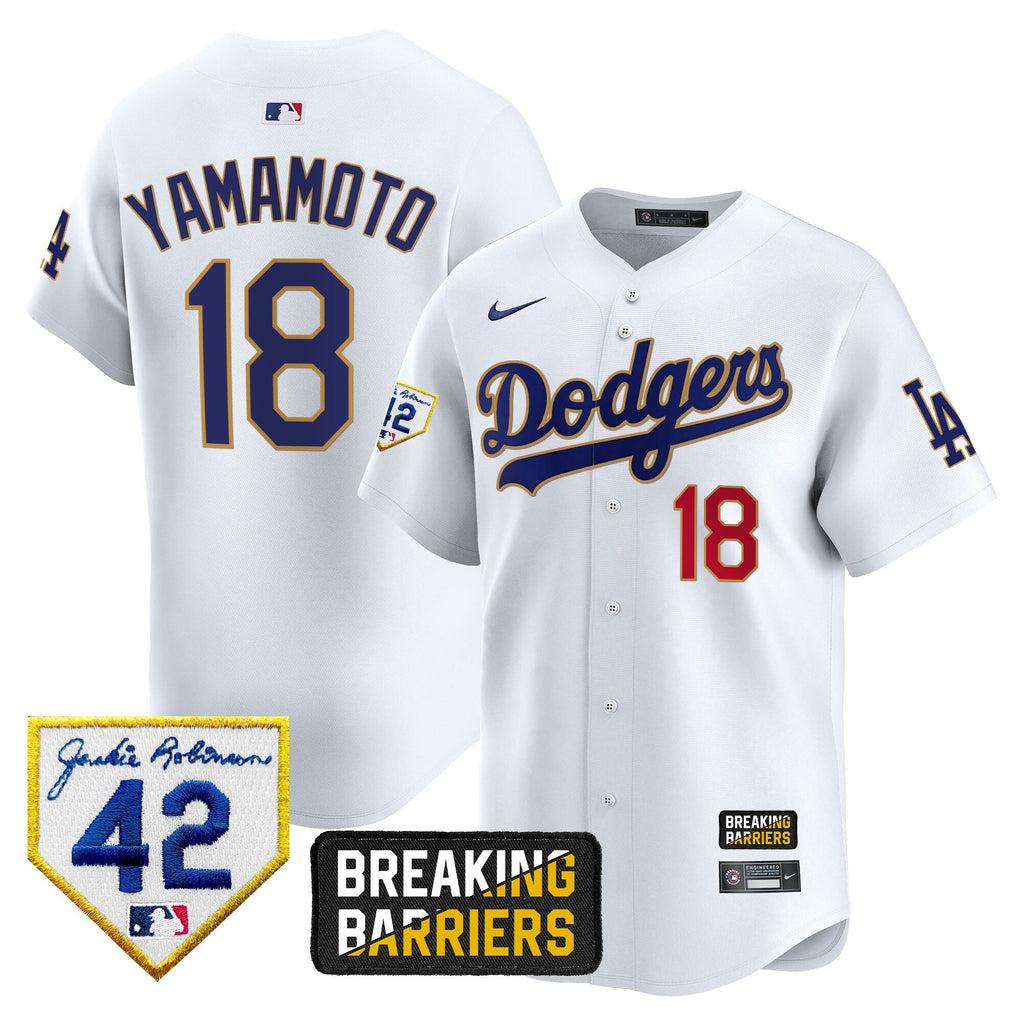 Men’s Jackie Robinson Breaking Barriers Patch Vapor Premier Limited Jersey