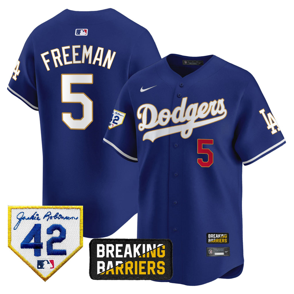 Men’s Jackie Robinson Breaking Barriers Patch Vapor Premier Limited Jersey