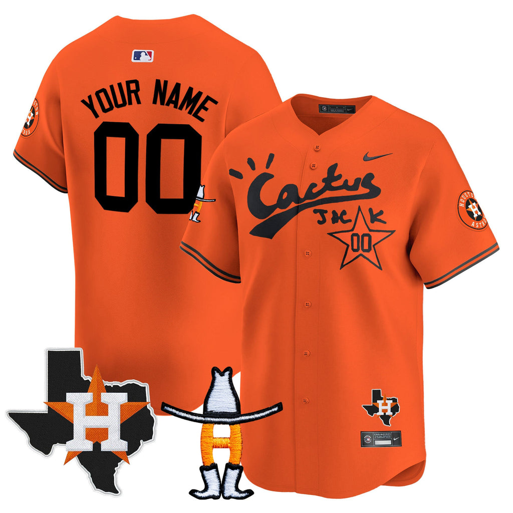 Houston Cactus Jack Houston Rodeo Patch Vapor Premier Limited Custom Jersey